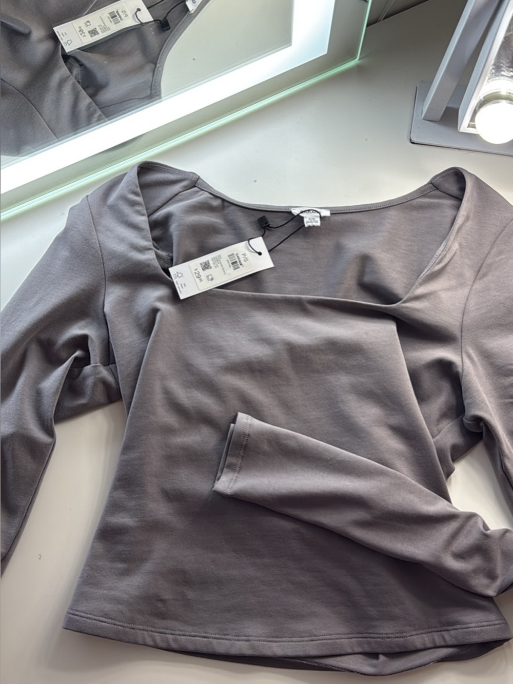 Garage Long-Sleeve Top - Gray